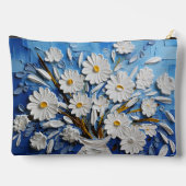 BLAUW MET WITTE EN GELE TEXTUUR LOOK BLOEMEN ETUI (Achterkant)