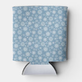 BLAUW MET WITTE HOLIDAY SNOWFLAKS BLIKJESKOELER (Voorkant)