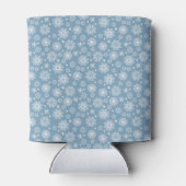 BLAUW MET WITTE HOLIDAY SNOWFLAKS BLIKJESKOELER (Achterkant)