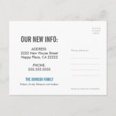 Blauw met Witte Huizen Nieuw Briefkaart Adres (Achterkant)