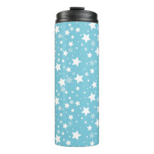 BLAUW MET WITTE STARS EN SNOWFLAKS