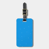 Blauw met witte stippen accessoires om aan te pass bagagelabel (Voorkant verticaal)