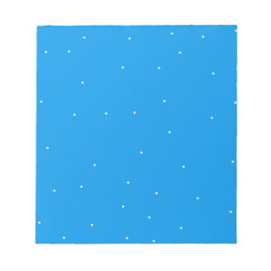 Blauw met witte stippen accessoires om aan te pass notitieblok