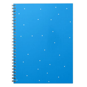 Blauw met witte stippen accessoires om aan te pass notitieboek