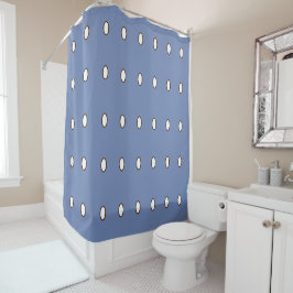 Blauw met Witte Stippen > Moderne Douchegordijnen