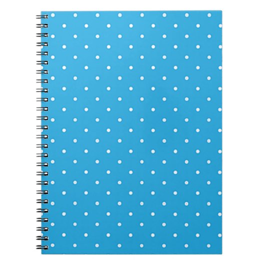 Blauw met Witte Stippen Notitieboek (Voorkant)