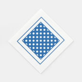 Blauw met witte stippen servet (Hoek)