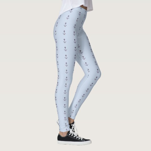 Blauw met zeemankeranker leggings (Rechts)