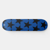 Blauw met zwarte sterren HAMbWG-skateboard Persoonlijk Skateboard (Horizontaal)