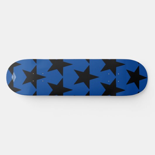 Blauw met zwarte sterren HAMbWG-skateboard Persoonlijk Skateboard (Horizontaal)