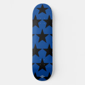 Blauw met zwarte sterren HAMbWG-skateboard Persoonlijk Skateboard (Voorkant)
