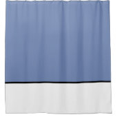 Blauw met zwarte/witte vlekgordijnen douchegordijn (Voorkant)