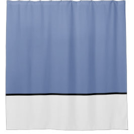 Blauw met zwarte/witte vlekgordijnen douchegordijn