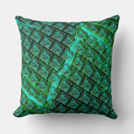 Blauw met 'zwevende' verstrengelde lijnen kussen