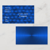 Blauw metaal visitekaartje (Voorkant / Achterkant)