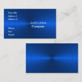 Blauw metaal visitekaartje (Voorkant / Achterkant)