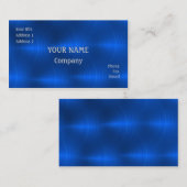 Blauw metaal visitekaartje (Voorkant / Achterkant)