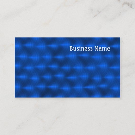 Blauw metaal visitekaartje (Voorkant)