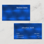 Blauw metaal visitekaartje (Voorkant / Achterkant)