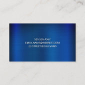 Blauw Metaalglans | Cirkelzaag Visitekaartje (Achterkant)