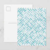 Blauw metaball patroon aankondigingskaart (Voorkant / Achterkant)