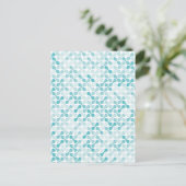 Blauw metaball patroon briefkaart (Staand voorkant)