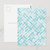 Blauw metaball patroon briefkaart (Voorkant / Achterkant)