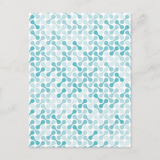 Blauw metaball patroon briefkaart (Voorkant)