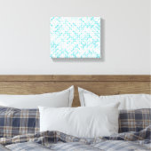 Blauw metaball patroon canvas afdruk (Insitu (Slaapkamer))
