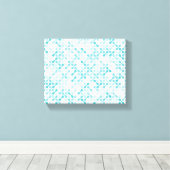 Blauw metaball patroon canvas afdruk (Insitu (Houten vloer))