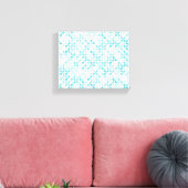 Blauw metaball patroon canvas afdruk (Insitu (Woonkamer))