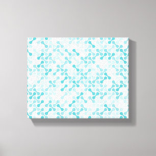 Blauw metaball patroon canvas afdruk