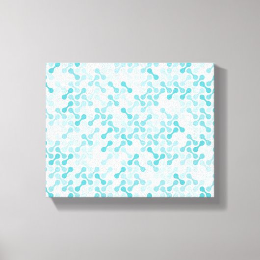 Blauw metaball patroon canvas afdruk (Voorkant)