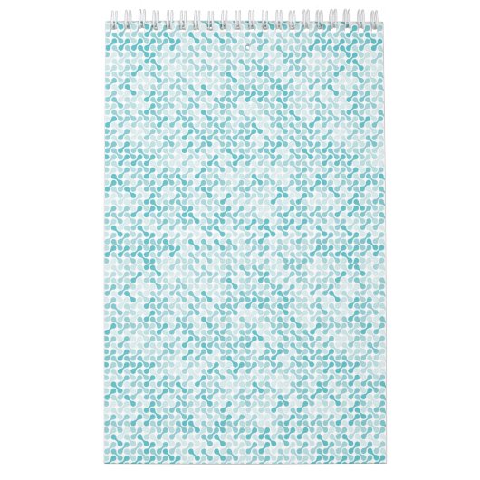 Blauw metaball patroon kalender (Hoes)