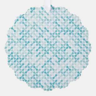 Blauw metaball patroon ornament kaart