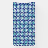 Blauw metaball patroon spandoek (Verticaal)