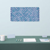 Blauw metaball patroon spandoek (Beurs)