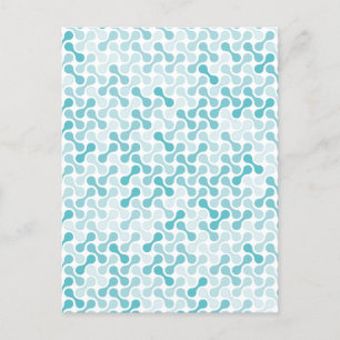 Blauw metabalpatroon briefkaart