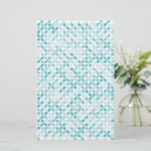 Blauw metabalpatroon briefpapier (Staand voorkant)