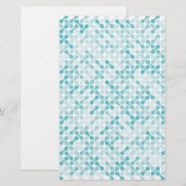 Blauw metabalpatroon briefpapier (Voorkant / Achterkant)