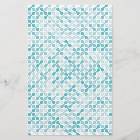 Blauw metabalpatroon briefpapier (Voorkant)