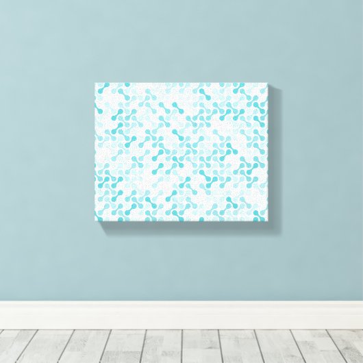 Blauw metabalpatroon canvas afdruk (Insitu (Houten vloer))