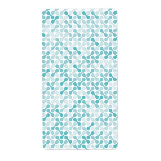 Blauw metabalpatroon etiket (Voorkant)