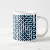 Blauw metabalpatroon grote koffiekop (Rechts)