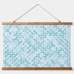 Blauw metabalpatroon hangend wandkleed