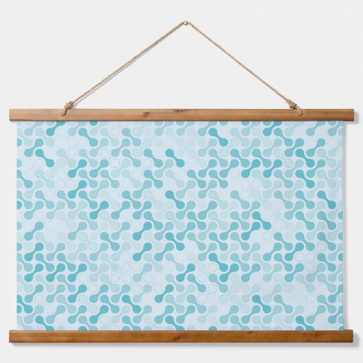 Blauw metabalpatroon hangend wandkleed (Voorkant)
