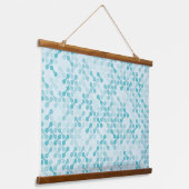 Blauw metabalpatroon hangend wandkleed (Gebogen)