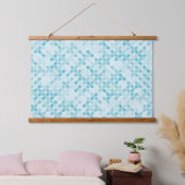Blauw metabalpatroon hangend wandkleed (Slaapkamer)