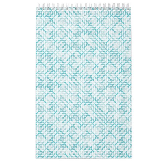 Blauw metabalpatroon kalender (Hoes)