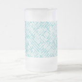 Blauw metabalpatroon matglas bierpul (Center)